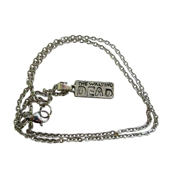 New The Walking Dead Logo Pendant Necklace With 18" Stainless Chain For Fans & C - Picture 4 of 5